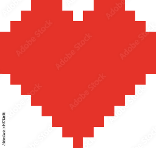 serce miłość kocham lubię romans pixel grafika 8b gra minecraft symbol element 