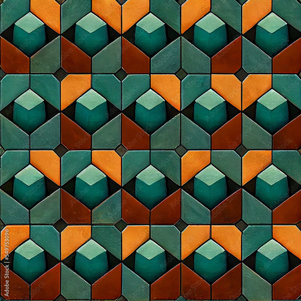 Colorful Geometric Tiles