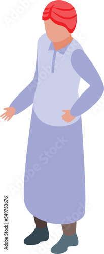 Bedouin icon isometric vector. Arabian desert. Arab dubai