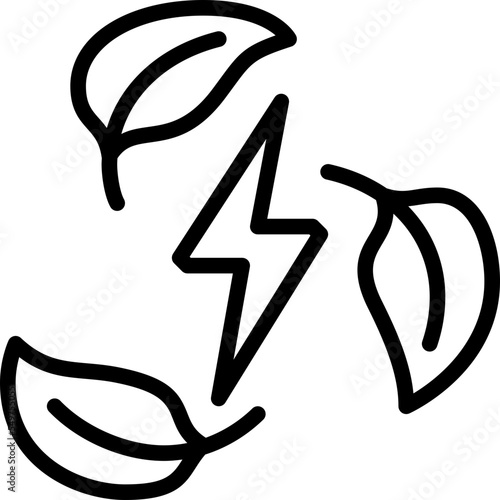 green energy outline icon