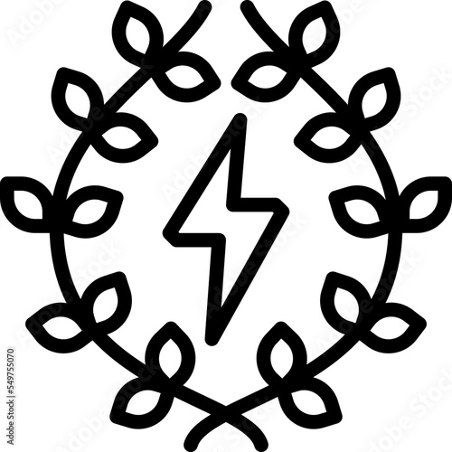green power outline icon