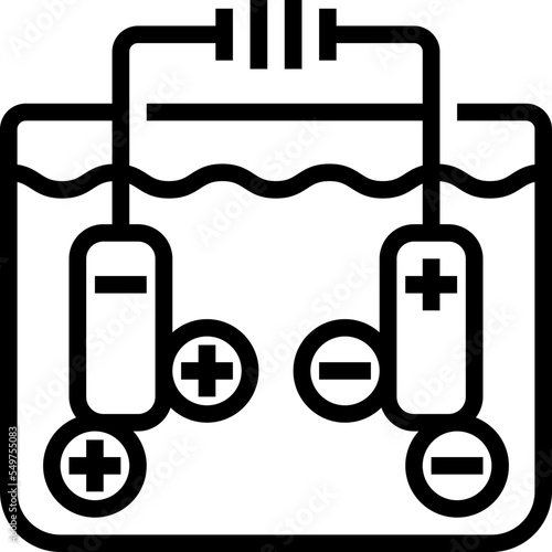 hydrogen electrolysis  icon