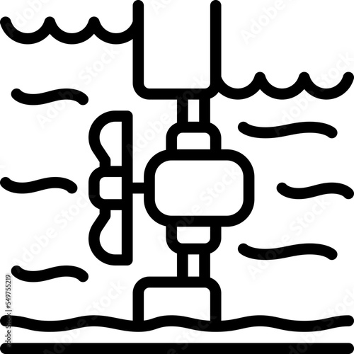 tidal energy outline icon