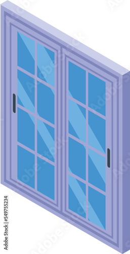 Window pvc icon isometric vector. Glass production. Material process