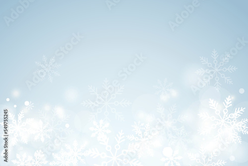 winter snowflakes shape - snow design element - christmas snowfall happy new year theme © Orkidia