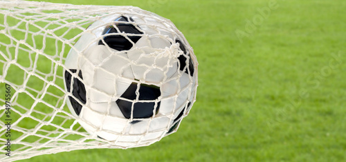 soccer ball in the net