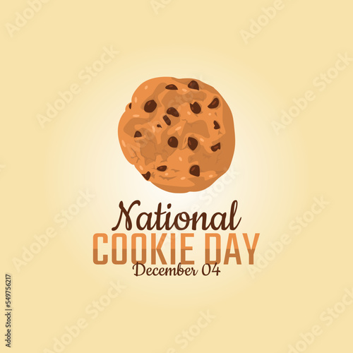 vector graphic of national cookie day good for national cookie day celebration. flat design. flyer design.flat illustration.