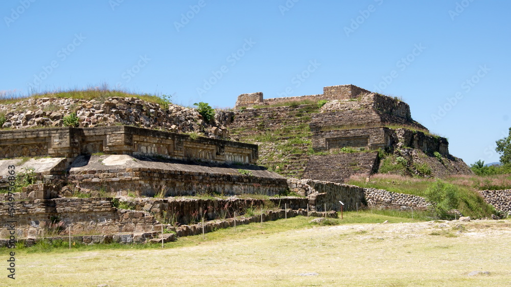Stone platforms at Monte Alban in Oaxaca, Mexico