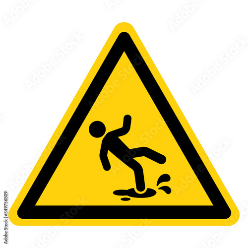 Wet Floor Symbol Sign, Vector Illustration, Isolate On White Background Label .EPS10