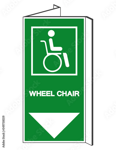 Wheel Chair Hospital Symbol, Vector Illustration, Isolate On White Background Icon. EPS10