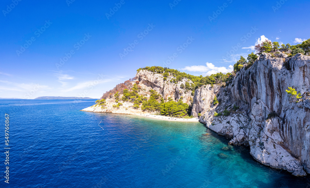 Beach in Makarska on Riviera, Dalmatia, Croatia