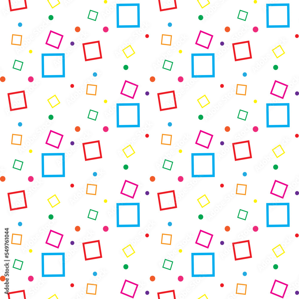 seamless pattern with colorful squares