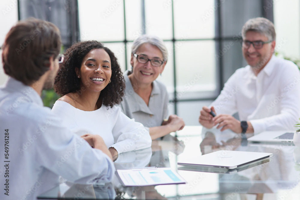 discussion of successful business people in the office discussion of successful business people in the office