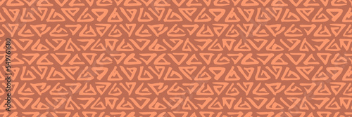 Grunge doodles pattern. Tribal simple ornament seamless pattern. Grunge ethnic background. Simple doodle pattern. Modern fabric design. 80s or 90s clothes fabric. Contemporary ornaments.