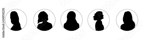 A set of icons of people's faces on avatar profiles: women, young and old of different races and countries. Business illustration. Megaset. Trendy vector style.