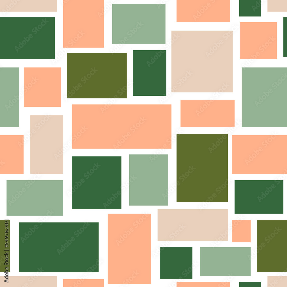 Abstract seamless pattern with square geometric shapes. Simple cute vector background. Wallpaper design. Abstract seamless pattern with square geometric shapes. Simple cute vector background. Wallpaper design.