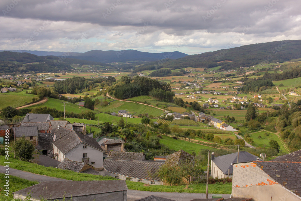 a view of a fertile valley in Galicia, Lourenza