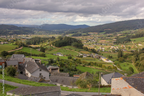 a view of a fertile valley in Galicia, Lourenza photo