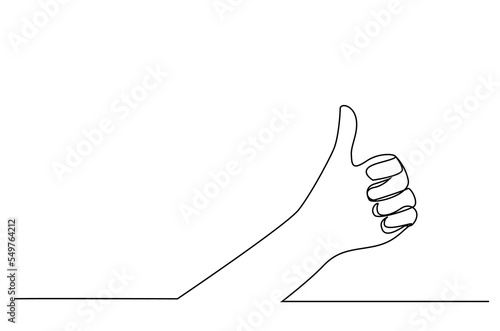 human arm okey nice accept sign drawing one line