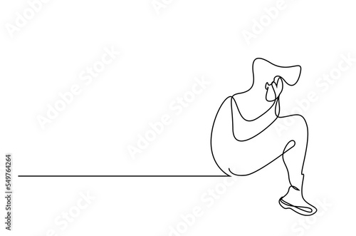 man cry sad alone with depression one line