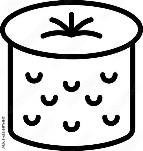Frame panettone icon outline vector. Cake food. Baked slice