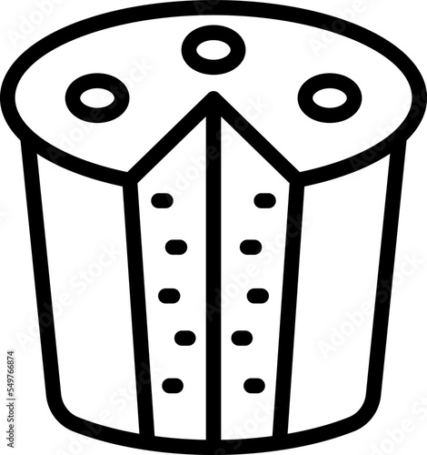 Bake panettone icon outline vector. Cake food. Baked slice