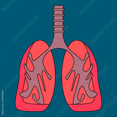 lung icon on dark background
