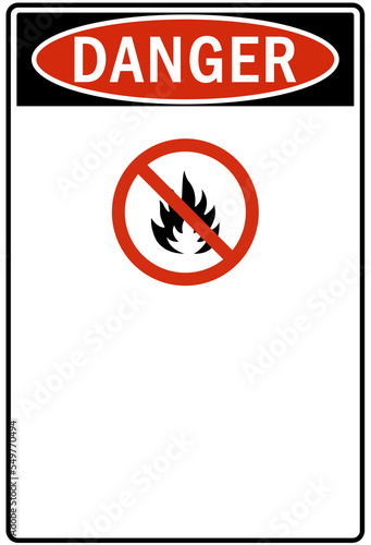 Flammable material diesel fuel sign