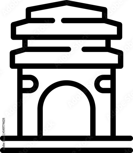 City arch icon outline vector. Travel culture. National art