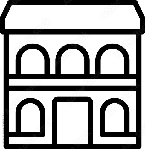 City house icon outline vector. Art trip.
