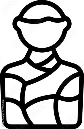 Statue icon outline vector. Travel culture. Map temple