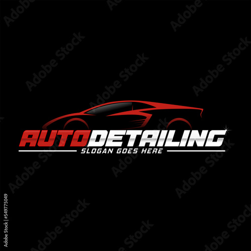 Modern automotive logo design vector