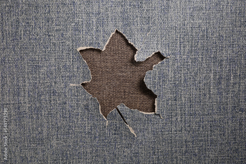 torn brown and gray fabric background