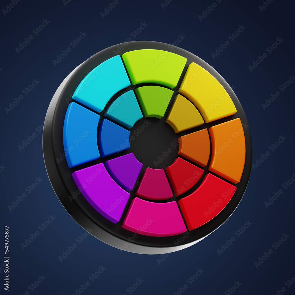 Premium Graphic Design color pallette icon 3d rendering on isolated background Premium Graphic Design color pallette icon 3d rendering on isolated background