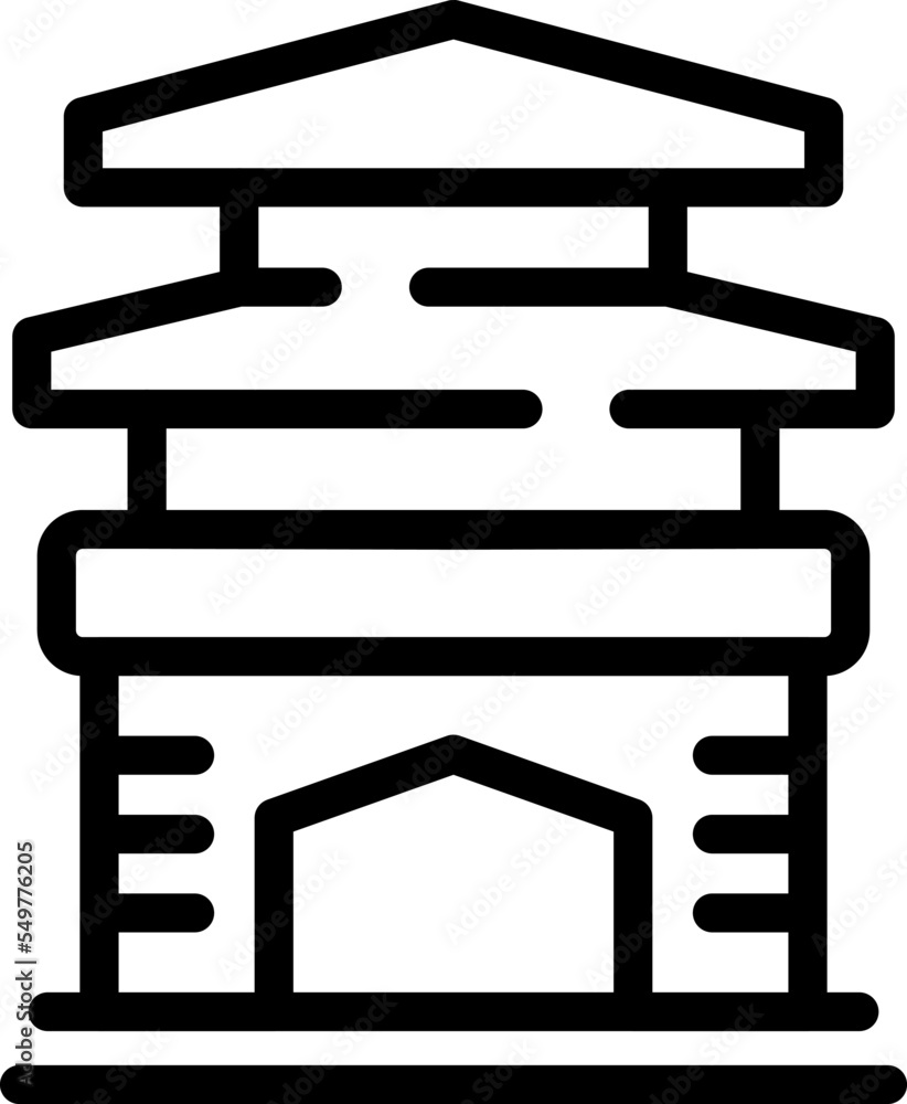 Tourism building icon outline vector. Travel culture. Asian country Tourism building icon outline vector. Travel culture. Asian country