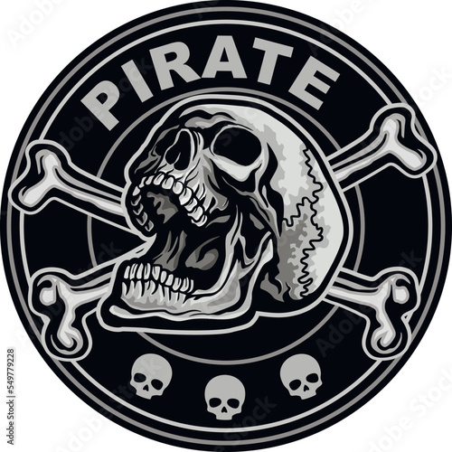 military chevron with skull