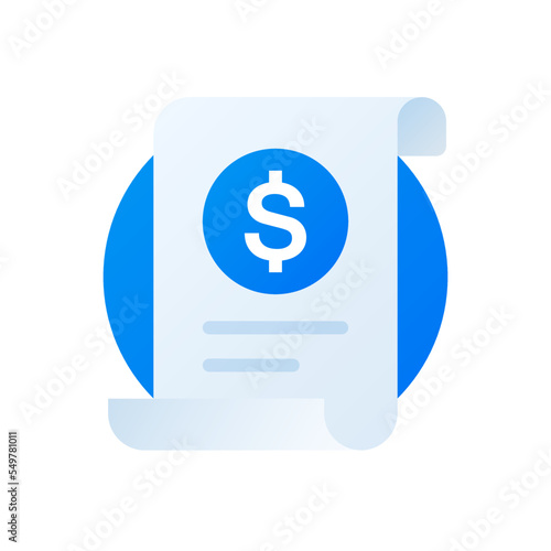 Invoice icon. Payment and bill invoice. Receipt icon. Tax and order symbol. Payroll icon. Vector illustration