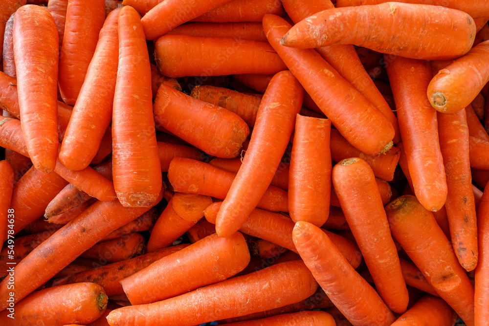 Close up of carrots for sale in Farmer's Market Close up of carrots for sale in Farmer's Market