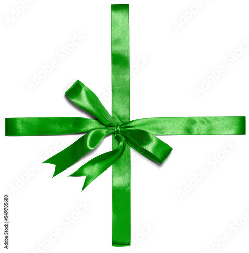 Green bow ribbon