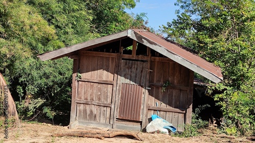 Wooden house in rural Thailand