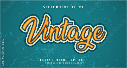 Editable Text Effect Vintage Style