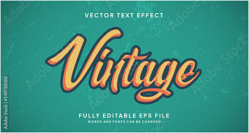 Editable Text Effect Vintage Style