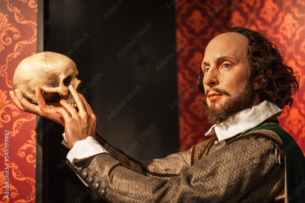 William Shakespeare wax figure in Madame Tussauds museum in Berlin