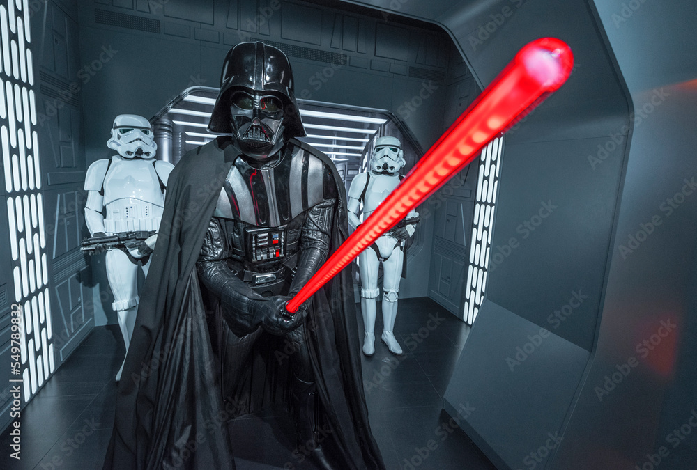 Naklejka premium Darth Vader wax figure in Madame Tussauds museum in Berlin, Germany