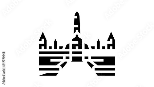 ayutthaya historical building glyph icon animation photo