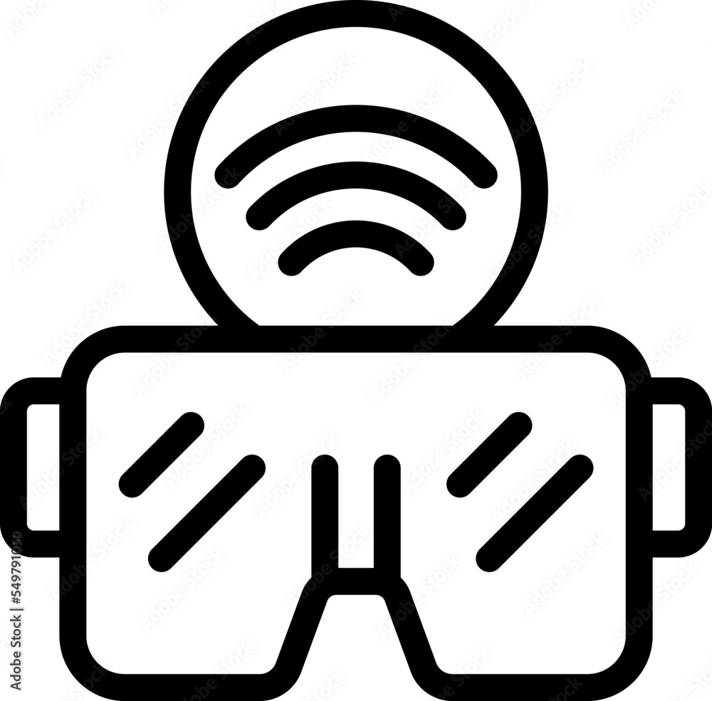 Vr glasses icon outline vector. Home tv. Video smart Vr glasses icon outline vector. Home tv. Video smart