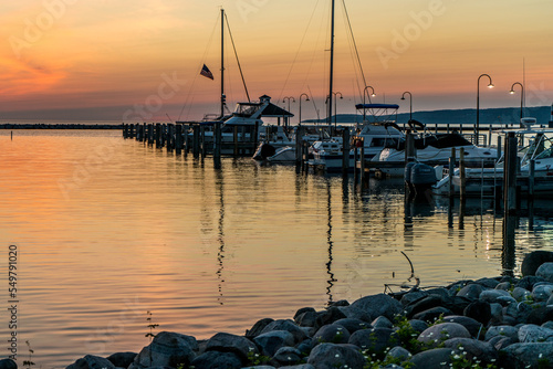 Dawn in the harbor, Petoskey, MI