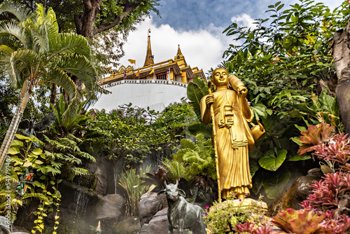 Photography Wat Saket Golden Mount temple in Bangkok, Thailand
