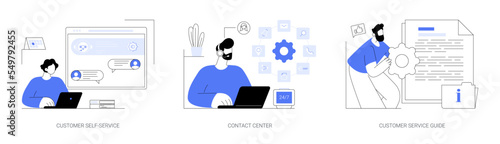User support abstract concept vector illustrations.