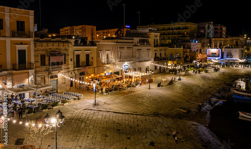 PORT OF BISCEGLIE, BY NIGHT - PUGLIA, ITALY